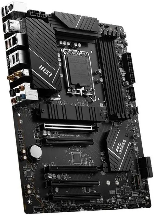 Alt view image 5 of 6 - msi pro b760-p wifi ddr4 atx motherboard, 4x ddr4~128gb, 5x pci-e x16, 2x m.2, 4x sata, 2x usb 3.2 , 4x usb 2.0, 1x usb-c