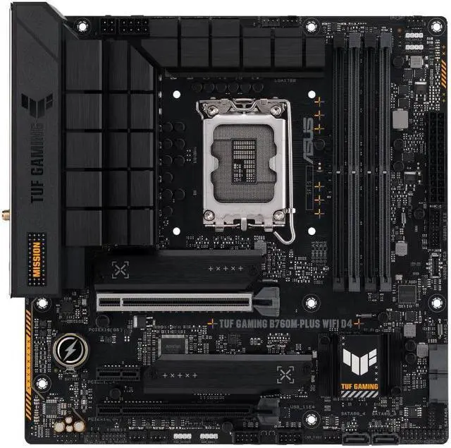 Alt view image 2 of 7 - ASUS TUF GAMING B760M-PLUS WIFI D4 Intel B760 LGA 1700 micro ATX