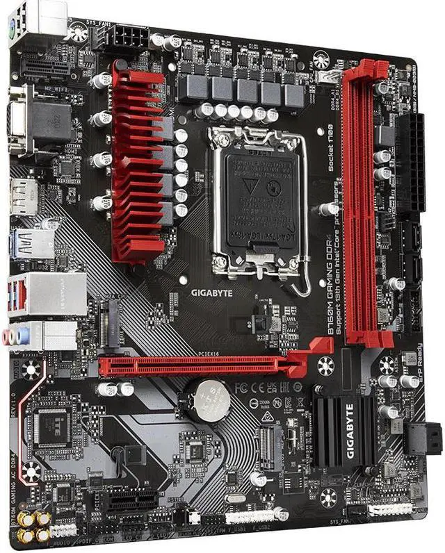 Alt view image 8 of 10 - Gigabyte B760M GAMING Micro ATX VGA HDMI DP Motherboard LGA 1700 LAN 2.5 Gigabit DDR5