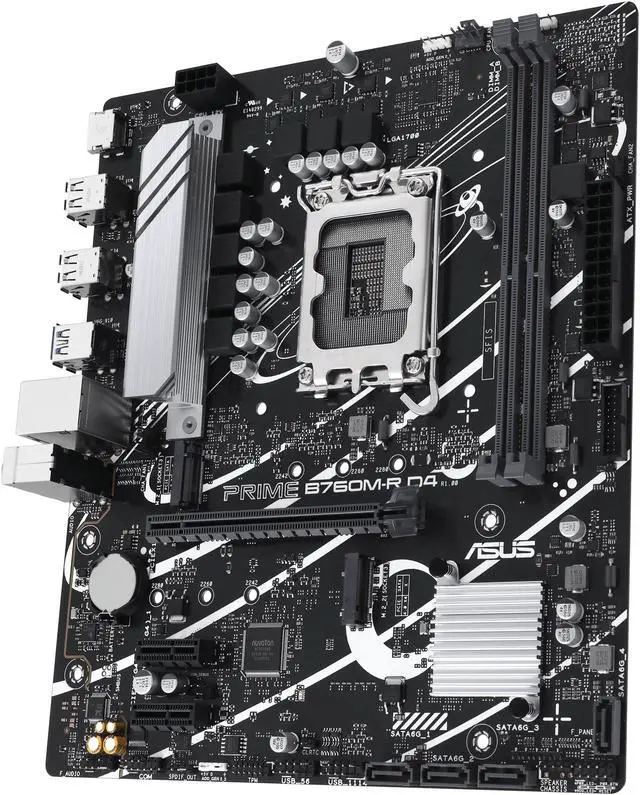 Alt view image 4 of 7 - ASUS PRIME B760M-R D4 Intel B760 LGA 1700 micro ATX
