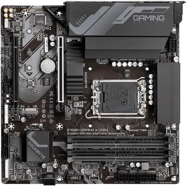 Alt view image 9 of 11 - GIGABYTE B760M GAMING X DDR4 (LGA 1700,Micro ATX , PCIe 4.0x16 M.2 Slot ,2.5GbE LAN , USB 3.2 Gen 2 Type-C ,Q-Flash Plus, EZ-Latch )