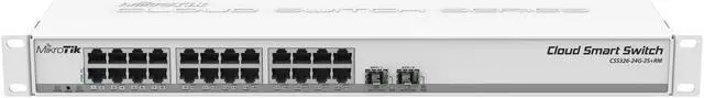 Alt view image 14 of 14 - MikroTik - CSS326-24G-2S+RM - Cloud Smart Switch 326-24G-2S+RM with 24x Gigabit Ethernet ports, 2x SFP+ cages, 1U
