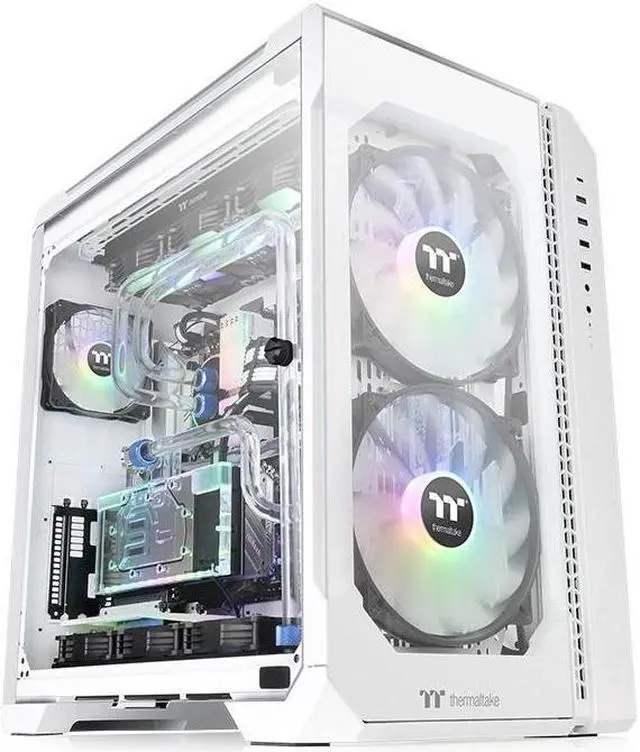 Alt view image 8 of 8 - Thermaltake View 51 TG ARGB SNOW EDITION Full Tower PC Case Enhanced Glass Swing Door Panel CA-1Q6-00M6WN-00 CS7811