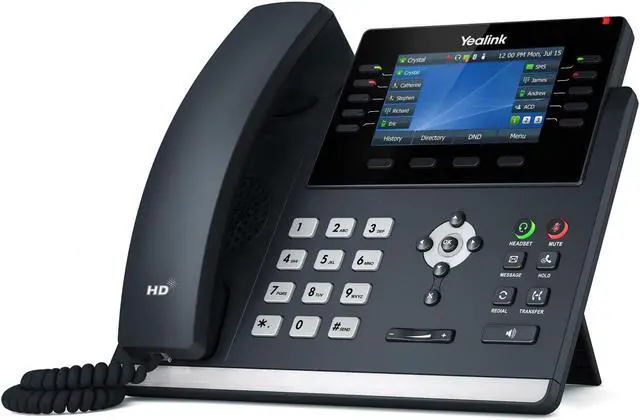 Alt view image 8 of 9 - Yealink SIP-T46U IP Phone Corded Corded Wall Mountable Desktop Classic Gray