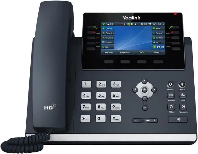 Alt view image 9 of 9 - Yealink SIP-T46U IP Phone Corded Corded Wall Mountable Desktop Classic Gray