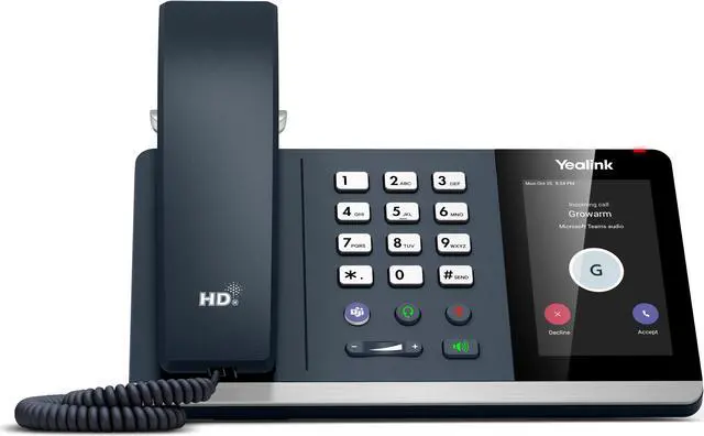 Alt view image 9 of 9 - YEALINK MP54 Teams - 1301198, Microsoft Phone, Touch Screen, Optimal HD audio, Noise Proof, Teams Button, Wi-Fi, Bluetooth