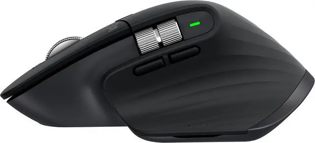 Alt view image 10 of 10 - Logitech MX Master 3 - Mouse - laser - 7 buttons - wireless - Bluetooth, 2.4 GHz - USB wireless receiver - black