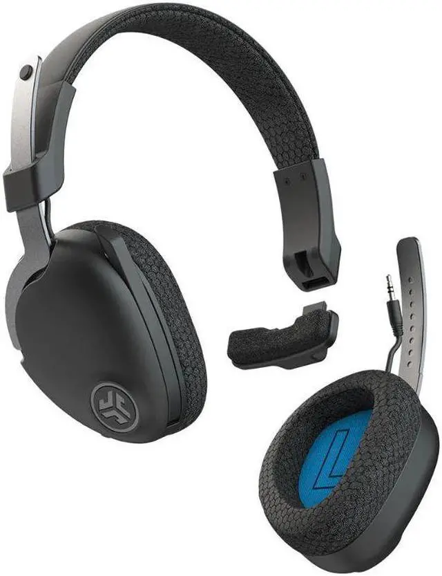 Alt view image 2 of 6 - JLab Jbuds Work Wireless Over-Ear Headset - Mono, Stereo - Mini-phone (3.5mm) - Wired/Wireless - Bluetooth - 30 ft - 32 Ohm - 20 Hz - 20 kHz - Over-the-ear - Binaural - Ear-cup - Condenser, Noise ...