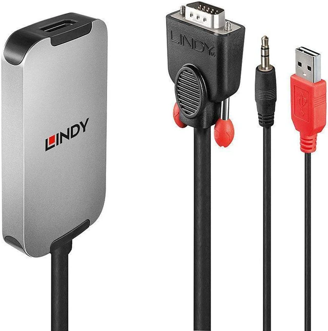 Main image of lindy vga to displayport 1.2 converter