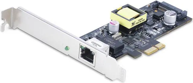 Main image of StarTech.com 1-Port 2.5Gbps PCI Express PoE Network Card, Intel I225-V, PCIe 802.3af/at PoE+ Multi-Gigabit NIC, SATA Powered Ethernet Card
