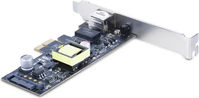 Alt view image 2 of 4 - StarTech.com 1-Port 2.5Gbps PCI Express PoE Network Card, Intel I225-V, PCIe 802.3af/at PoE+ Multi-Gigabit NIC, SATA Powered Ethernet Card