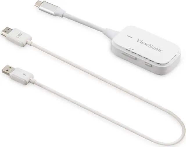 Alt view image 8 of 16 - ViewSonic PJ-WPD-700 Wireless Screen Casting Kit with 1080p Full HD Support, USB-C, and HDMI inputs for Plug-and-Play Functionality.