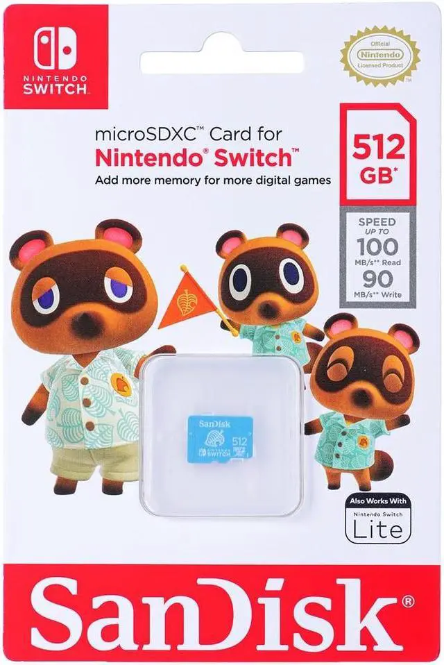 Alt view image 15 of 15 - SanDisk 512GB microSDXC UHS-I for Nintendo Switch, Speed Up to 100MB/s (SDSQXAO-512G-GNCZN)