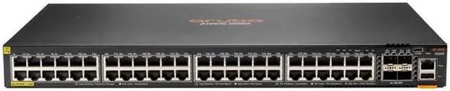 Main image of HPE Aruba 6200F 48G Class4 PoE 4SFP+ 370W Switch - Switch - L3 - Managed - 48 x 10/100/1000 (PoE+) + 4 x 1 Gigabit / 10