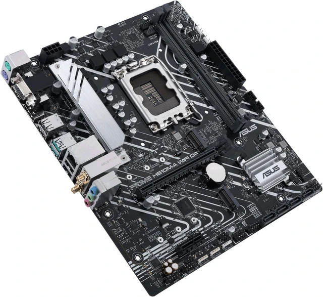 Alt view image 4 of 7 - ASUS PRIME H610M-A WIFI D4 - Motherboard - micro ATX - LGA1700 Socket - H610 Chipset - USB 3.2 Gen 1, USB 3.2 Gen 2 - Gi