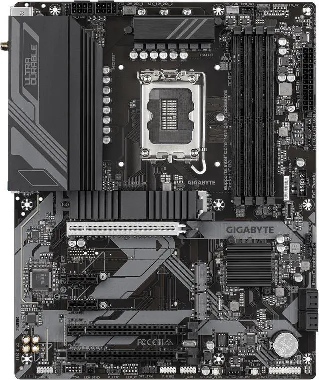 Alt view image 7 of 10 - Gigabyte Z790 D AX Motherboard LGA 1700 DDR5 ATX HDMI DP Wi-Fi 6E M.2 PCIe HDMI
