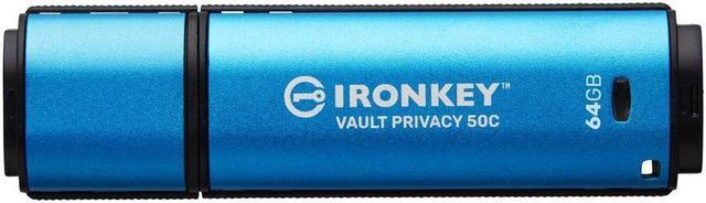 Alt view image 4 of 4 - Kingston Vault Privacy 50 Series 64GB USB-C 3.2 Gen 1 Flash Drive IKVP50C64GB