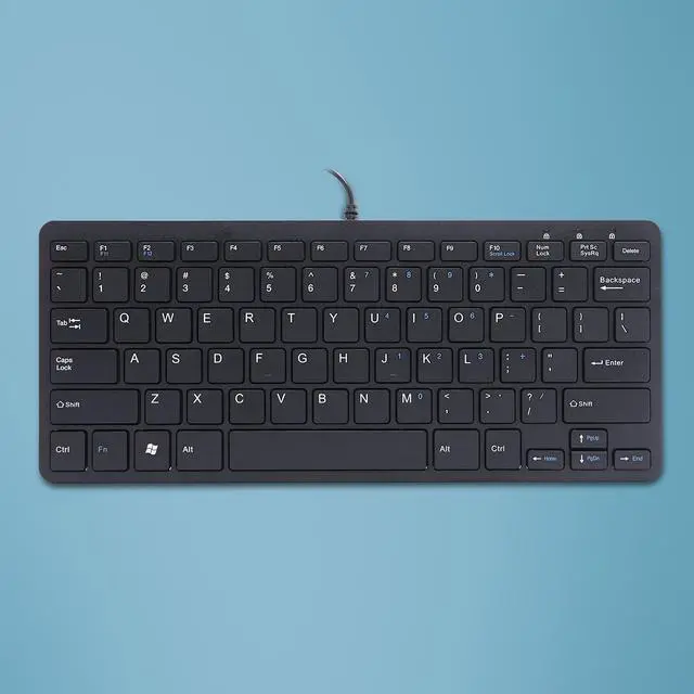 Alt view image 9 of 10 - R-Go Tools RGOECQYBL Compact Keyboard - Wired - USB 2.0 - QWERTY (US) - Plug and Play - Black