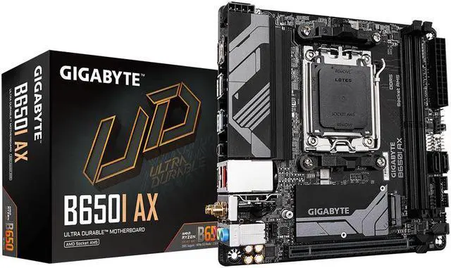 Alt view image 4 of 8 - Gigabyte B650I AX Socket AM5 Motherboard Mini ITX HDMI DP Wi-Fi 6/6E