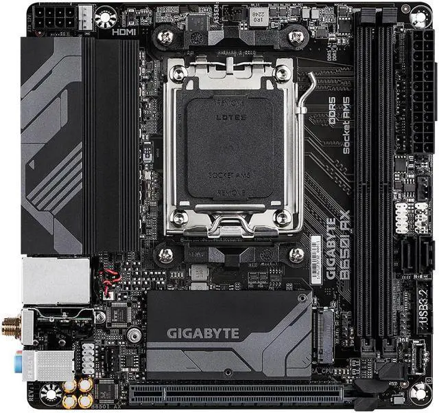 Alt view image 5 of 8 - Gigabyte B650I AX Socket AM5 Motherboard Mini ITX HDMI DP Wi-Fi 6/6E