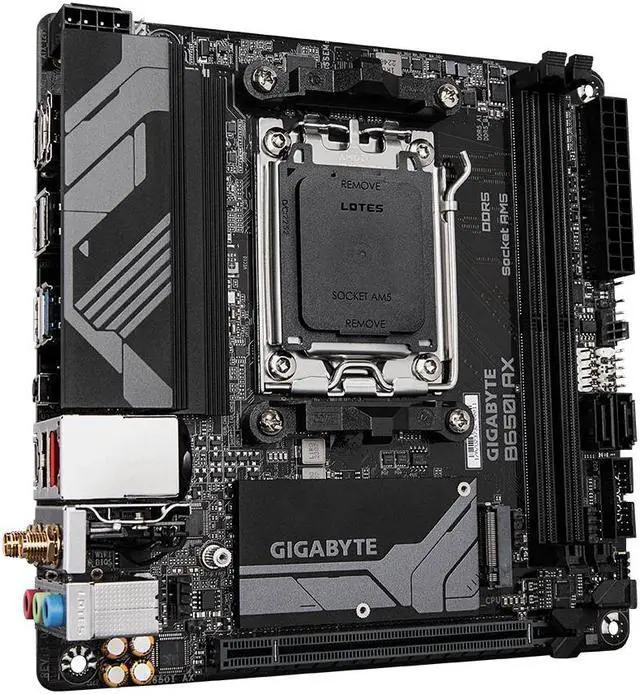 Alt view image 6 of 8 - Gigabyte B650I AX Socket AM5 Motherboard Mini ITX HDMI DP Wi-Fi 6/6E