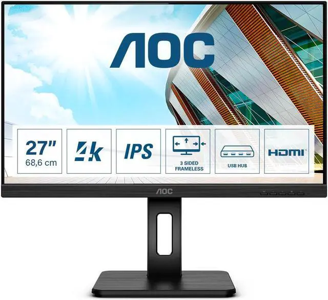 Main image of AOC LED-Display U27P2 - 68.6 cm (27") - 3840 x 2160 4K UHD