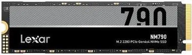 Alt view image 2 of 8 - Lexar 1TB NM790 SSD PCIe Gen4 NVMe M.2 2280 Internal Solid State Drive, Up to 7400/6500 MB/s Read/Write, Compatible with PS5, for Gamers and Creators, Black (LNM790X001T-RNNNG)