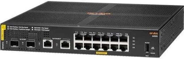Alt view image 2 of 2 - HPE Aruba 6000 12G Class4 PoE 2G/2SFP 139W Switch - switch - 12 ports- managed R8n89A ( replacement J9774A )
