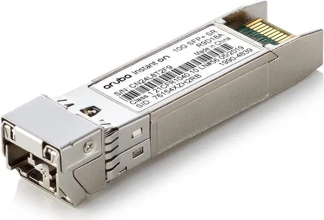 Alt view image 2 of 2 - Aruba R9D18A Instant On 10G SFP+ LC SR 300m OM3 MMF Transceiver