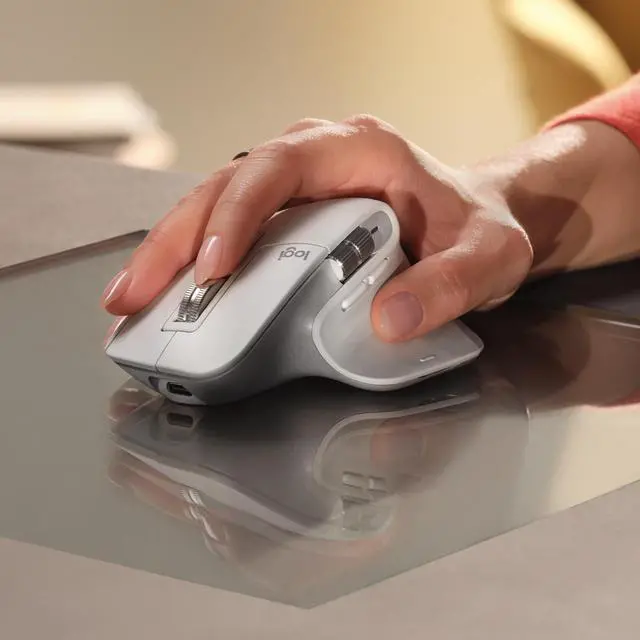Alt view image 10 of 12 - Logitech Master Series MX Master 3S - Mouse - ergonomic - optical - 7 buttons - wireless - Bluetooth, 2.4 GHz - Logitech