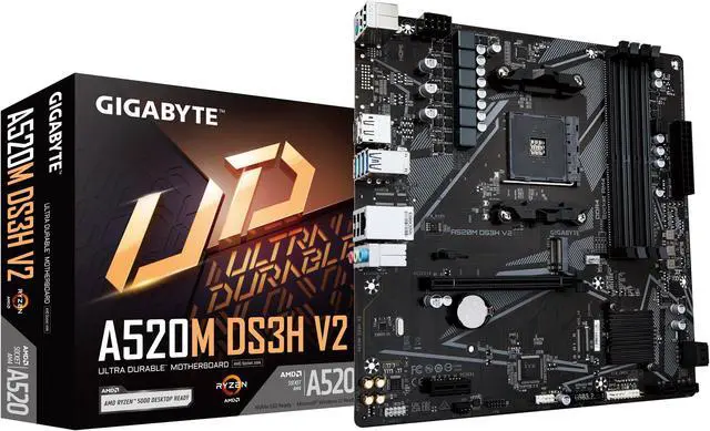 Alt view image 7 of 7 - AM4 Gigabyte A520M DS3H V2 mATX