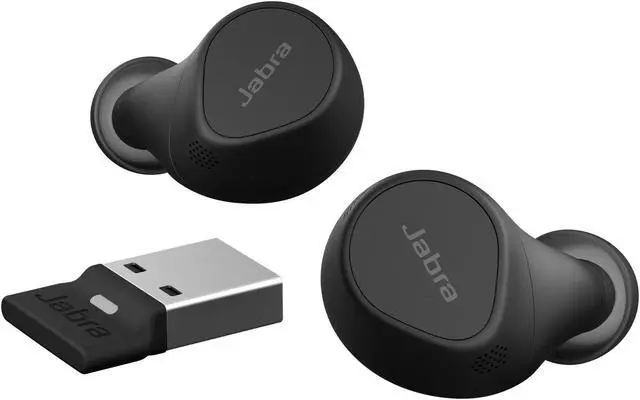 Alt view image 2 of 4 - Jabra Evolve2 Buds MS - True wireless earphones with mic - in-ear - Bluetooth - active noise cancelling - USB-A via Blue