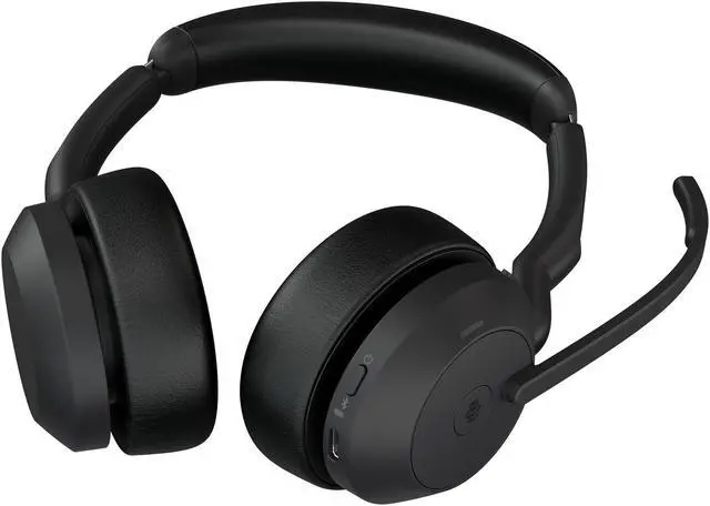 Alt view image 4 of 5 - Jabra Evolve2 55 MS Stereo - Headset - on-ear - Bluetooth - wireless - active noise cancelling - USB-A - black - with ch