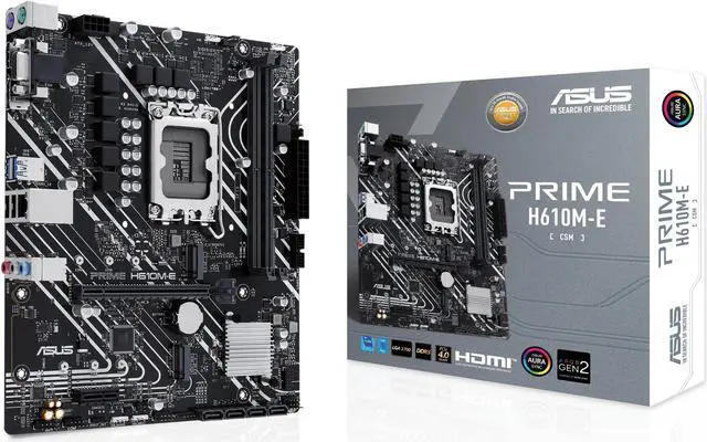 Alt view image 3 of 7 - ASUS Mainboard PRIME H610M-E-CSM - micro ATX - LGA 1700 - Intel
