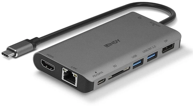 Alt view image 2 of 7 - LINDY USB-C docking station
