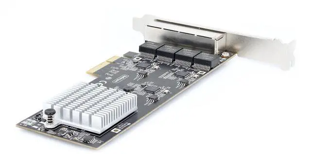 Alt view image 2 of 5 - StarTech.com 4-Port 2.5Gbps NBASE-T PCIe Network Card, Intel I225-V Chip, Quad Port Computer Network Card, Multi-Gigabit