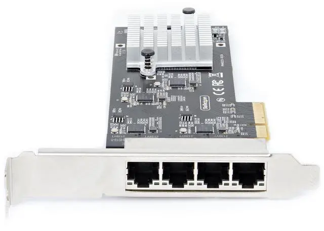 Alt view image 3 of 5 - StarTech.com 4-Port 2.5Gbps NBASE-T PCIe Network Card, Intel I225-V Chip, Quad Port Computer Network Card, Multi-Gigabit