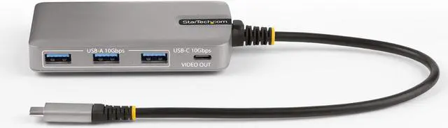 Alt view image 3 of 11 - StarTech 4-Port USB-C Hub with USB-C Video Output 100W PD HB31C3A1CDPPD3