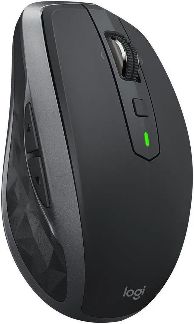 Main image of Logitech MX Anywhere 2S - Mouse - laser - 7 buttons - wireless - Bluetooth, 2.4 GHz - USB wireless receiver - graphite