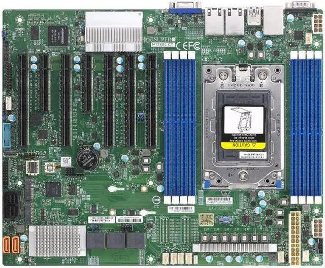 Alt view image 4 of 4 - Supermicro MB MBDH12SSLCTO Socket SP3 AMD EPYC 7003 Milan/EPYC 7002 Rome Max2TB DDR4 PCIE ATX