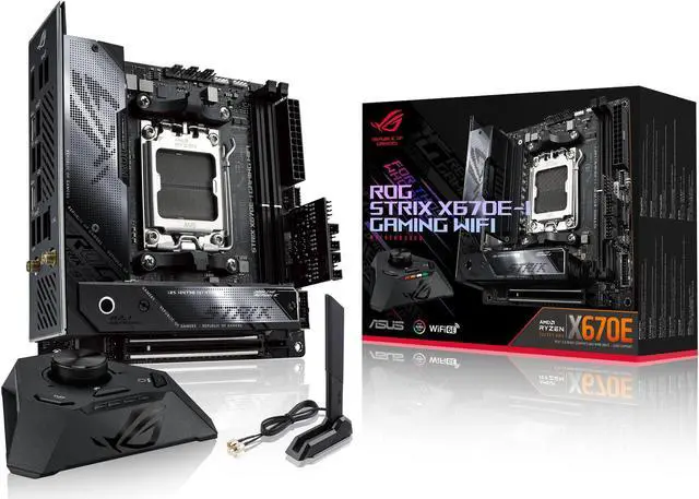 Alt view image 2 of 9 - Asus ROG Strix X670E-I Gaming AMD X670 Socket AM5 Mini ITX DDR5-SDRAM Motherboard