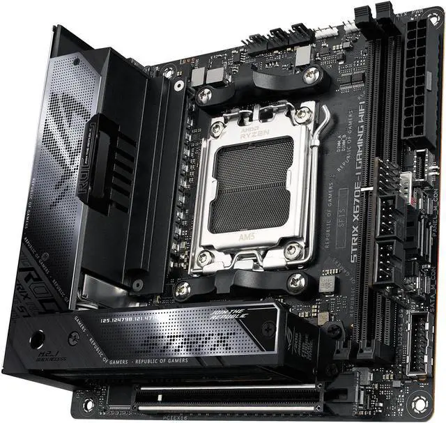 Alt view image 8 of 9 - Asus ROG Strix X670E-I Gaming AMD X670 Socket AM5 Mini ITX DDR5-SDRAM Motherboard