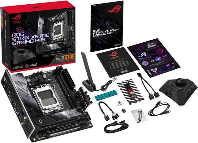 Alt view image 7 of 9 - Asus ROG Strix X670E-I Gaming AMD X670 Socket AM5 Mini ITX DDR5-SDRAM Motherboard
