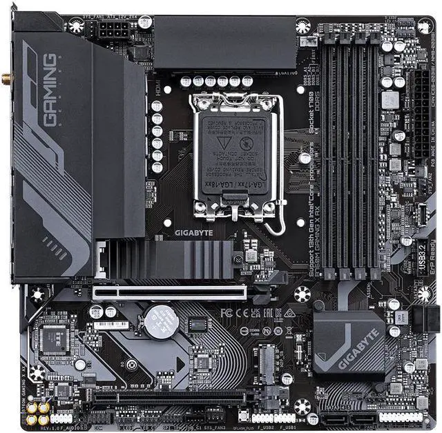 Alt view image 9 of 12 - GIGABYTE B760M GAMING X AX DDR5 (LGA 1700 Intel B760 M-ATX Motherboard with DDR5, Dual M.2, PCIe 4.0, Front USB 3.2 Gen 2 Type-C, 2.5GbE LAN, Q-Flash Plus, PCIe EZ-Latch)