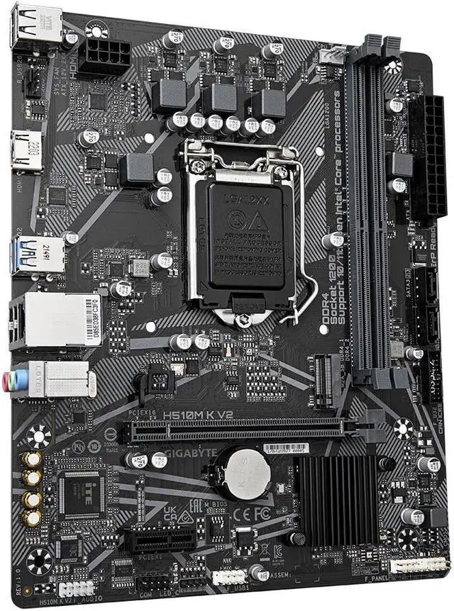 Alt view image 10 of 10 - Gigabyte H510M K V2 Motherboard Micro ATX DDR4 Intel H470 PCI E x16 LGA1200