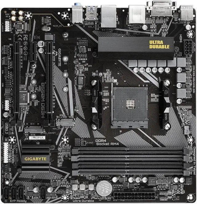 Alt view image 19 of 20 - GIGABYTE B550M DS3H AM4 AMD B550 SATA 6Gb/s Micro ATX AMD Motherboard