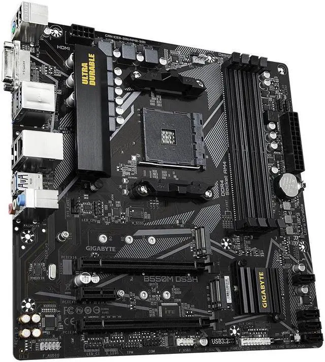 Alt view image 20 of 20 - GIGABYTE B550M DS3H AM4 AMD B550 SATA 6Gb/s Micro ATX AMD Motherboard