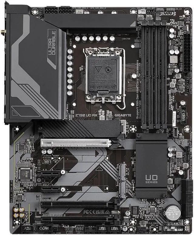 Alt view image 6 of 10 - Gigabyte Z790 UD Motherboard CPU LGA1700 Intel DDR5 HDMI