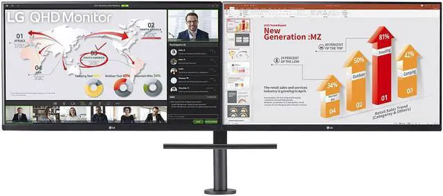 Main image of 68,47cm/27'' (2560x1440) LG Ergo Dual 27QP88DP-BS 16:9 5ms IPS HDMI DisplayPort USB-C VESA Pivot QHD