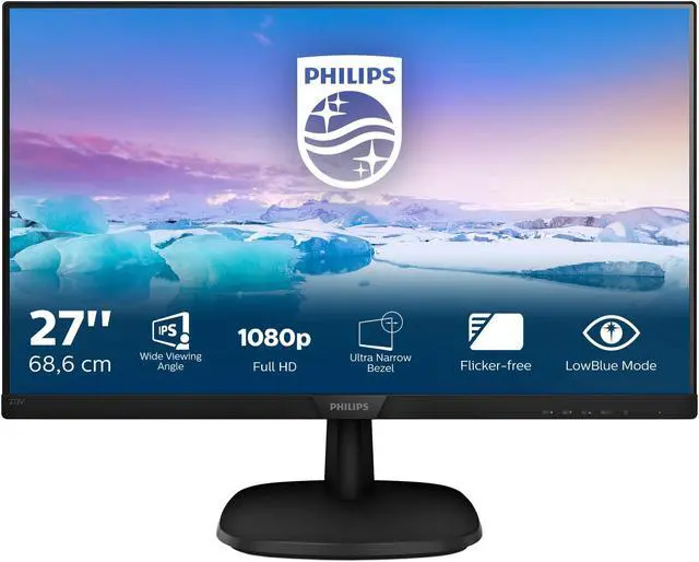 Alt view image 2 of 7 - 68,6cm/27'' (1920x1080) Philips V-line 5ms 16:9 DVI HDMI VGA LS Full HD Black